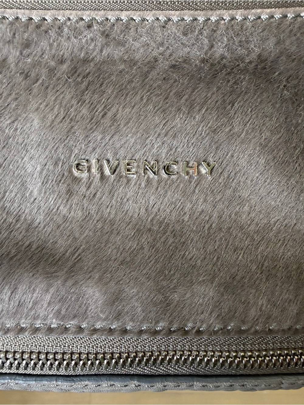 Givenchy Gray Pony & Pebbled Leather Crossbody Pandora - Picture 5 of 16